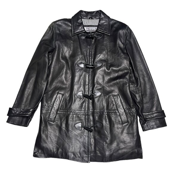 Vintage 2000s GENUINE Pelle Wilson’s Leather Luxury Designer Black Jacket Small - Picture 1 of 5